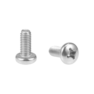Harfington Machine Screws Pan Phillips Head Screw 304 Stainless Steel Fasteners Bolts 30Pcs