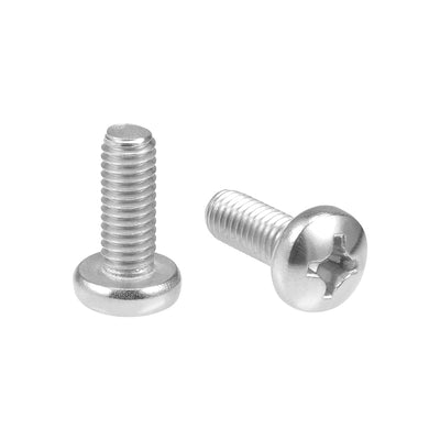 Harfington Machine Screws Pan Phillips Head Screw 304 Stainless Steel Fasteners Bolts 30Pcs