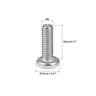Harfington Machine Screws Pan Phillips Head Screw 304 Stainless Steel Fasteners Bolts 30Pcs