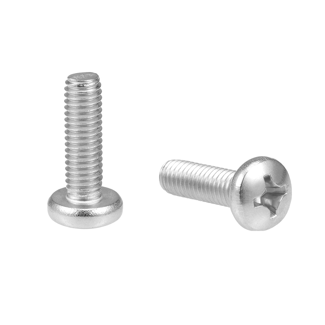 Harfington Machine Screws Pan Phillips Head Screw 304 Stainless Steel Fasteners Bolts 30Pcs