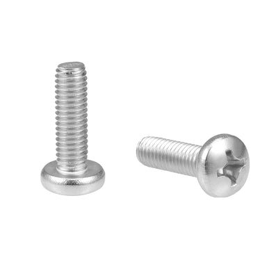 Harfington Machine Screws Pan Phillips Head Screw 304 Stainless Steel Fasteners Bolts 30Pcs