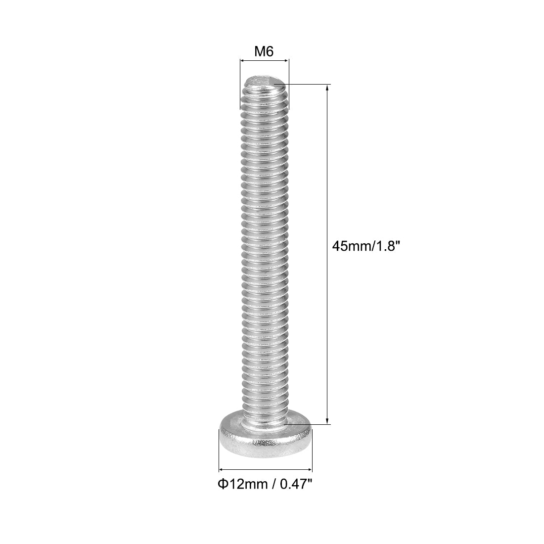 Harfington Machine Screws Pan Phillips Head Screw 304 Stainless Steel Fasteners Bolts 20Pcs