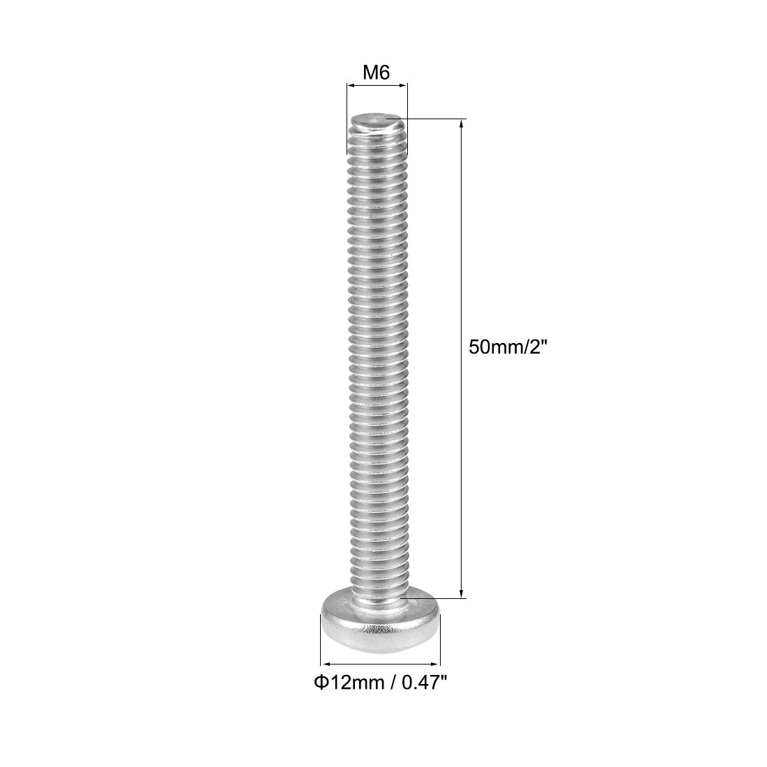 Harfington Machine Screws Pan Phillips Head Screw 304 Stainless Steel Fasteners Bolts 20Pcs