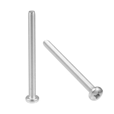 Harfington Machine Screws Pan Phillips Cross Head Screw 304 Stainless Steel Fasteners Bolts, 5Pcs