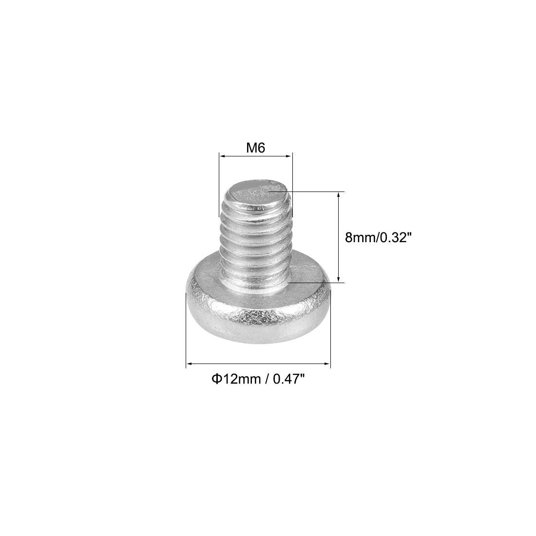 Harfington Machine Screws Pan Phillips Head Screw 304 Stainless Steel Fasteners Bolts 20Pcs