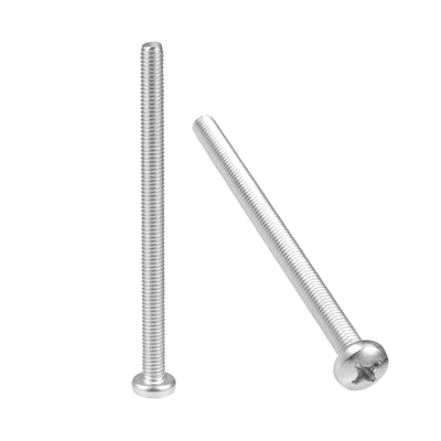 Harfington Machine Screws Pan Phillips Head Screw 304 Stainless Steel Fasteners Bolts 4Pcs