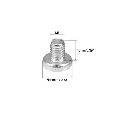 Harfington Machine Screws Pan Phillips Head Screw 304 Stainless Steel Fasteners Bolts 5Pcs
