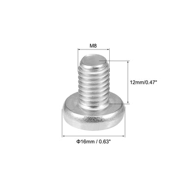 Harfington Machine Screws Pan Phillips Head Screw 304 Stainless Steel Fasteners Bolts 20Pcs