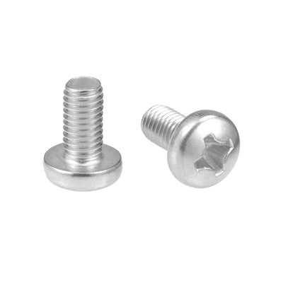 Harfington Machine Screws Pan Phillips Head Screw 304 Stainless Steel Fasteners Bolts 5Pcs