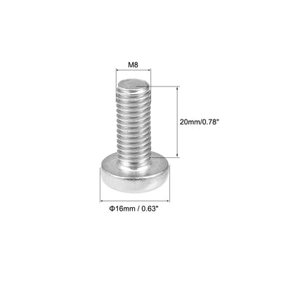 Harfington Machine Screws Pan Phillips Head Screw 304 Stainless Steel Fasteners Bolts 5Pcs