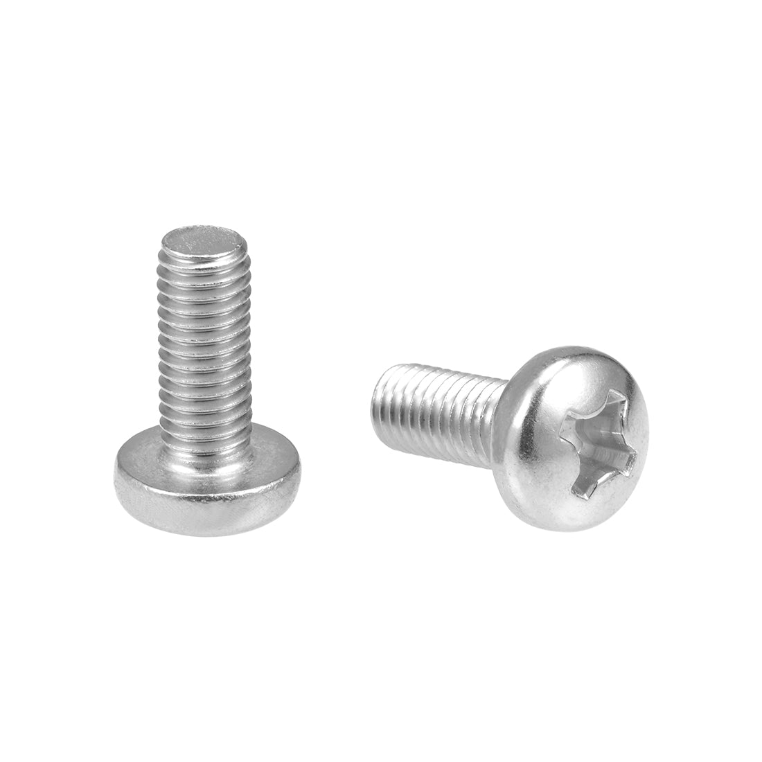 Harfington Machine Screws Pan Phillips Head Screw 304 Stainless Steel Fasteners Bolts 5Pcs