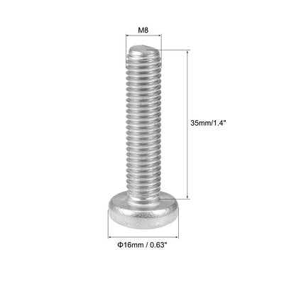 Harfington Machine Screws Pan Phillips Head Screw 304 Stainless Steel Fasteners Bolts 5Pcs