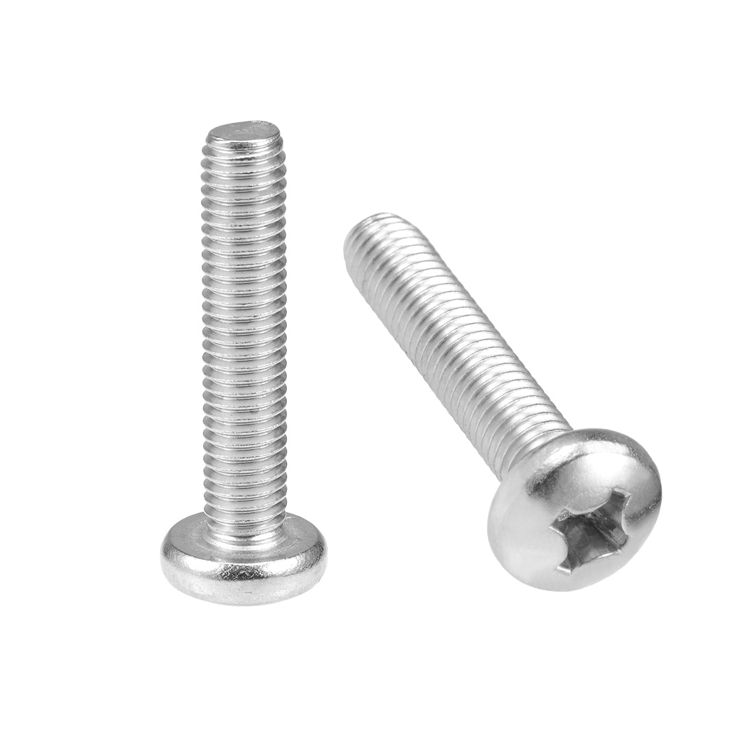 Harfington Machine Screws Pan Phillips Head Screw 304 Stainless Steel Fasteners Bolts 5Pcs