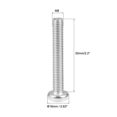 Harfington Machine Screws Pan Phillips Head Screw 304 Stainless Steel Fasteners Bolts 5Pcs