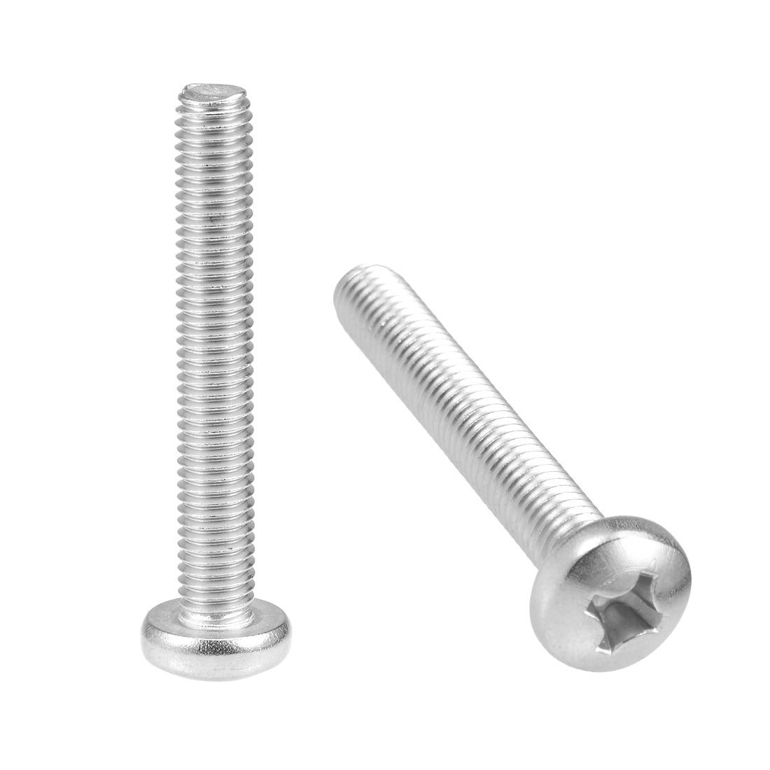 Harfington Machine Screws Pan Phillips Head Screw 304 Stainless Steel Fasteners Bolts 5Pcs