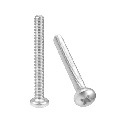 Harfington Machine Screws Pan Phillips Head Screw 304 Stainless Steel Fasteners Bolts 2Pcs