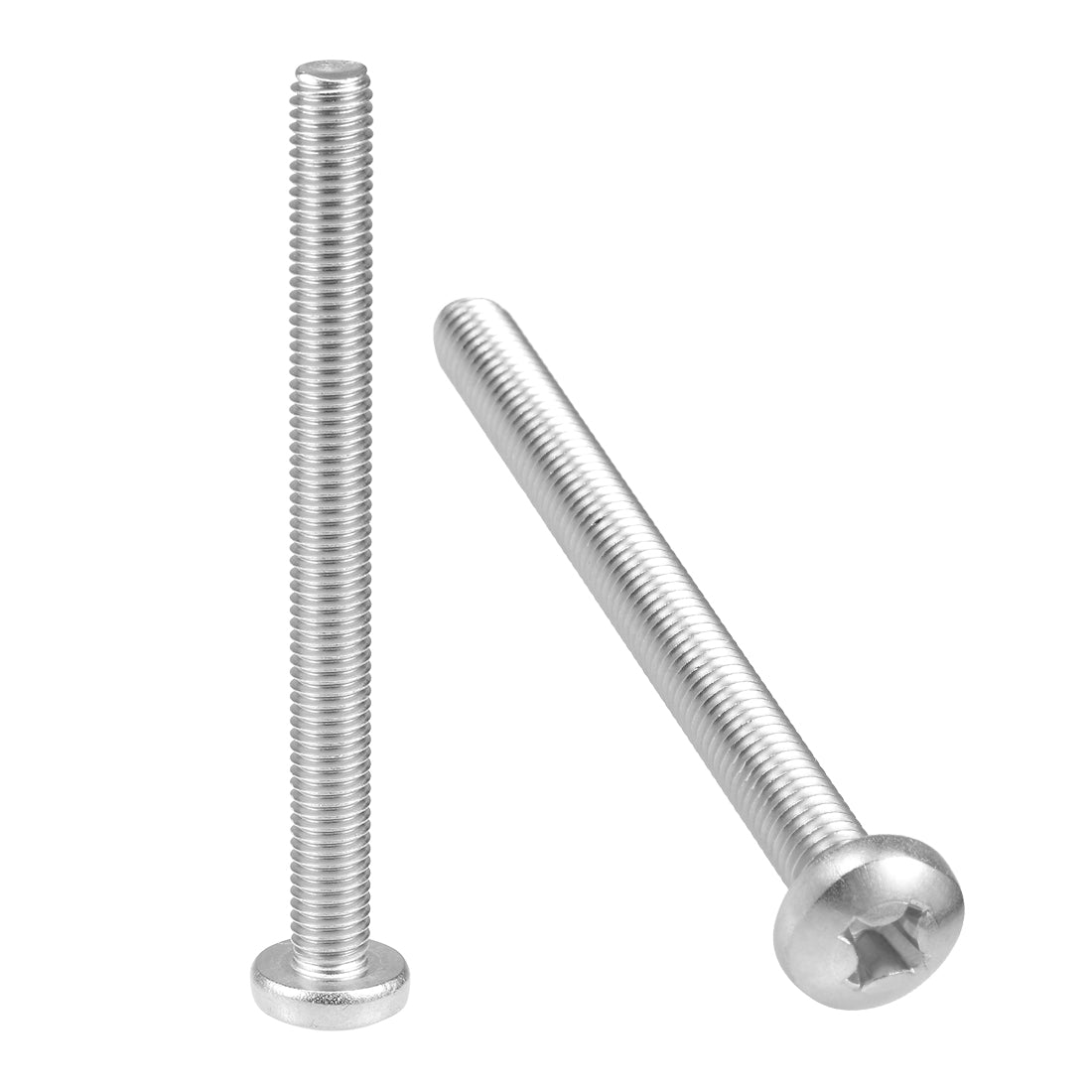 Harfington Machine Screws Pan Phillips Head Screw 304 Stainless Steel Fasteners Bolts 2Pcs