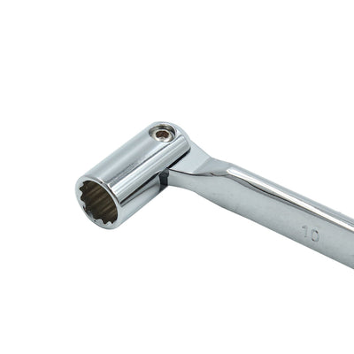Harfington Stainless Steel 10mm 12mm Car Double Socket Wrench Metric Ratchet Spanner