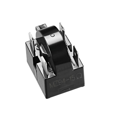 Harfington 15 Ohm 4 Pin Refrigerator  Starter Relay Black