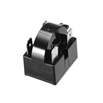 Harfington 15 Ohm 4 Pin Refrigerator  Starter Relay Black