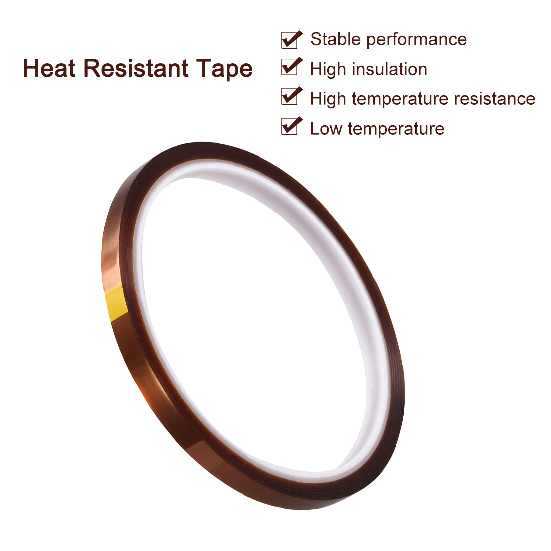 Harfington Heat Resistant Tape - High Temperature Heat Transfer Tape Polyimide Film Adhesive Tape
