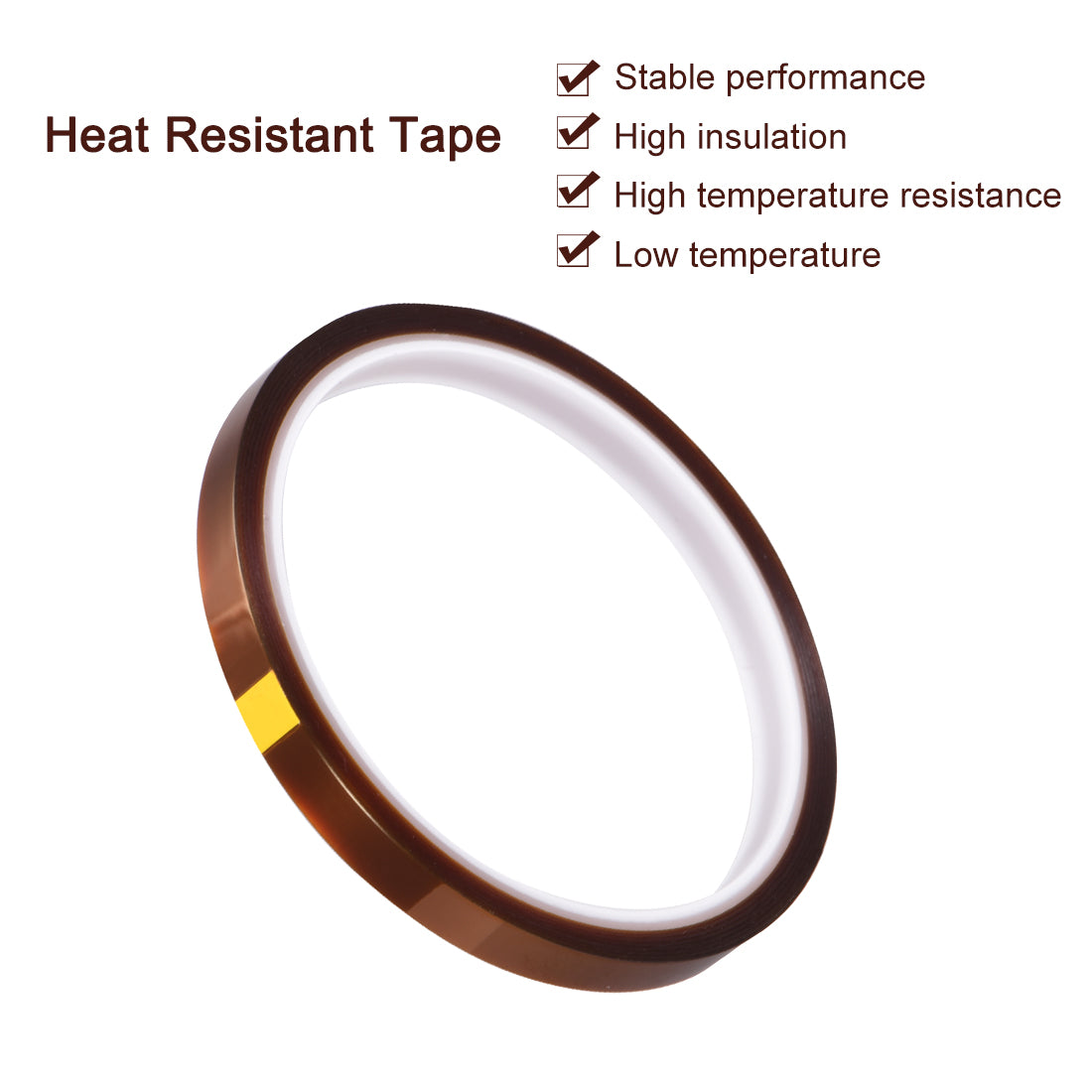 Harfington Heat Resistant Tape - High Temperature Heat Transfer Tape Polyimide Film Adhesive Tape