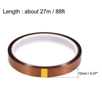 Harfington Heat Resistant Tape - High Temperature Heat Transfer Tape Polyimide Film Adhesive Tape