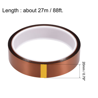 Harfington Heat Resistant Tape - High Temperature Heat Transfer Tape Polyimide Film Adhesive Tape
