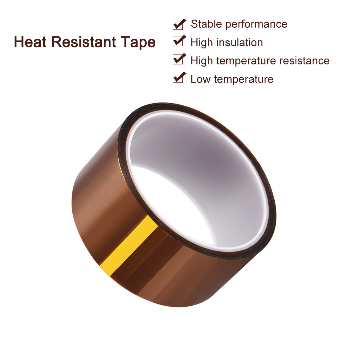 Harfington Heat Resistant Tape - High Temperature Heat Transfer Tape Polyimide Film Adhesive Tape