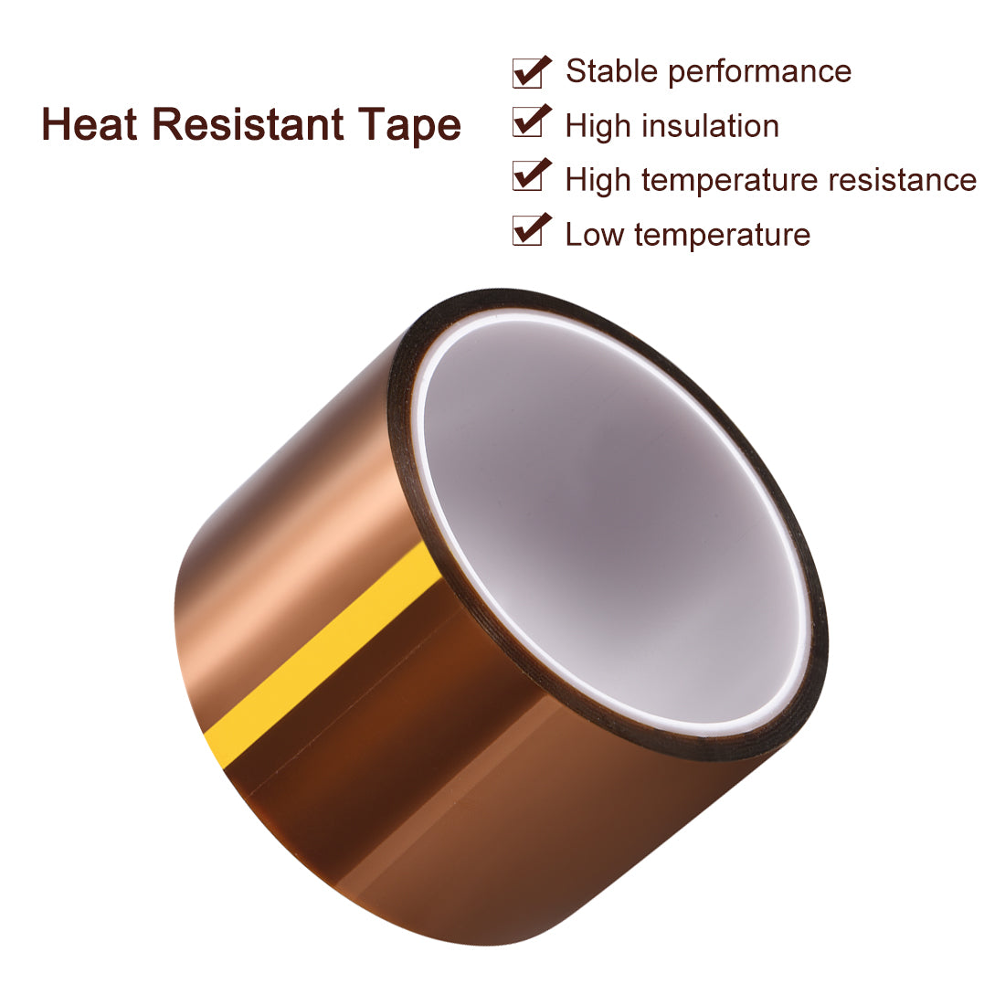Harfington Heat Resistant Tape - High Temperature Heat Transfer Tape Polyimide Film Adhesive Tape
