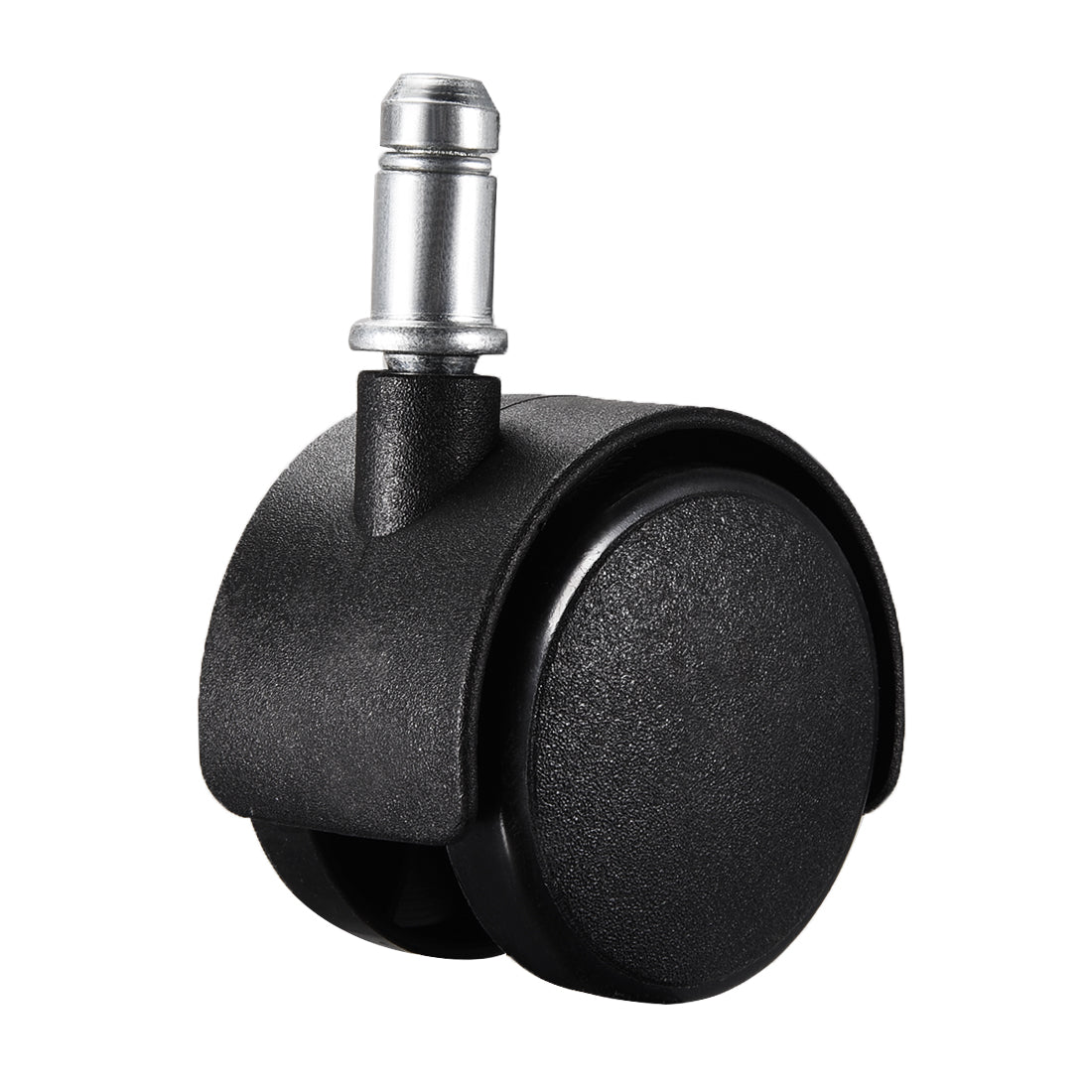 Harfington 2inch Swivel Casters Nylon Twin Wheel Universal 11mmx22mm Stem Caster Black