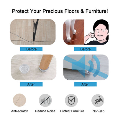 Harfington 12pcs D27x21xH12mm Rubber Feet Non-slip Leg Pad Anti-scratch Cabinet Protector