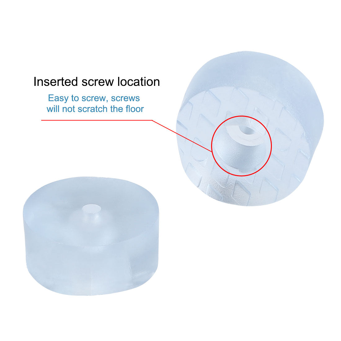 Harfington 12pcs Round Rubber Feet Non-slip Leg Pad Anti-scratch Table Desk Protector 15mm