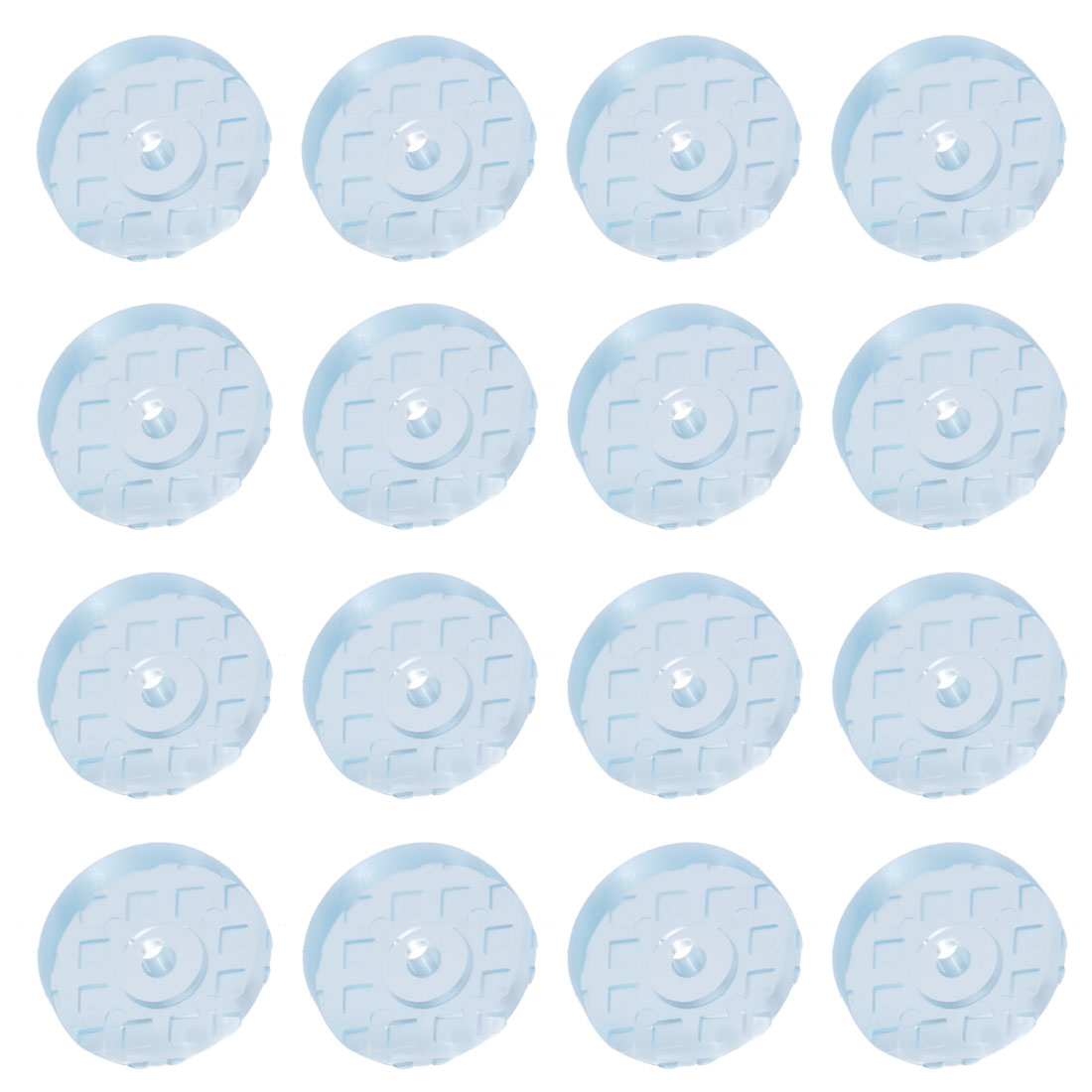 Harfington 16pcs Round Rubber Feet Non Slip Pad Anti-scratch Floor Protector for Table 25mm