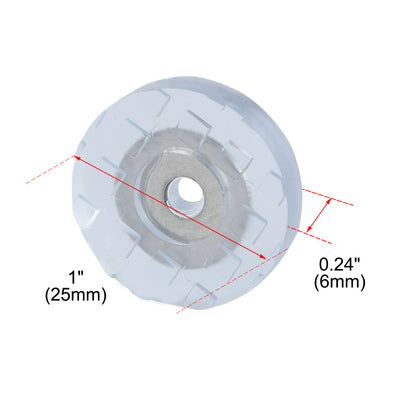 Harfington 18pcs Round Rubber Feet Insert Metal Washer Chair Leg Floor Pad Protector 25mm