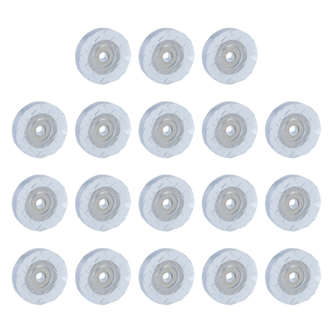 Harfington 18pcs Round Rubber Feet Insert Metal Washer Chair Leg Floor Pad Protector 25mm