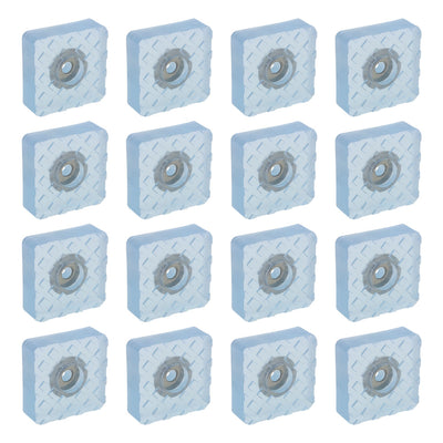 Harfington 16pcs Rubber Feet Insert Metal Washer Anti-Slip Furniture Leg Protector 30x30mm