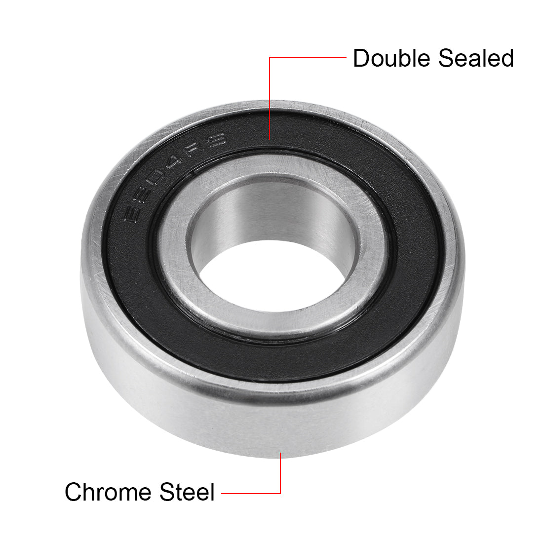 uxcell Uxcell Deep Groove Ball Bearings Metric Double Sealed Chrome Steel ABEC1 Z2 Level
