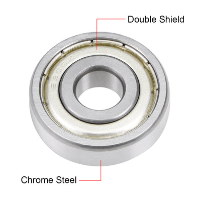 Harfington Deep Groove Ball Bearing Double Shielded Chrome Metric Bearings
