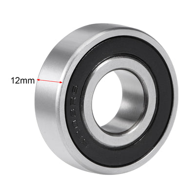 Harfington Deep Groove Ball Bearing Metric Double Shielded Chrome Steel ABEC1 Z2