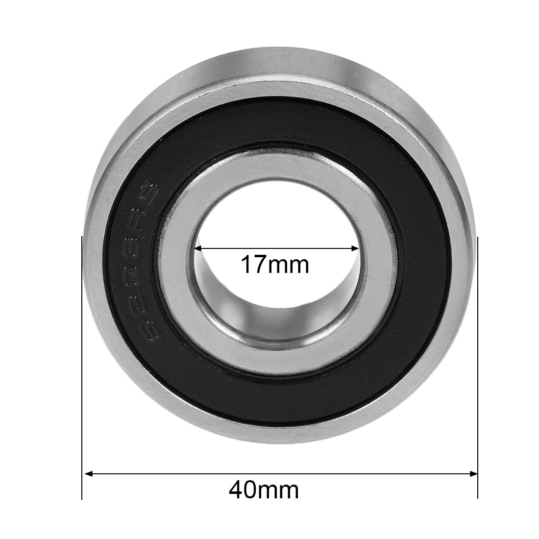 Harfington Deep Groove Ball Bearing Metric Double Shielded Chrome Steel ABEC1 Z2