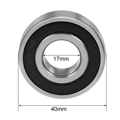 Harfington Deep Groove Ball Bearing Metric Double Shielded Chrome Steel ABEC1 Z2