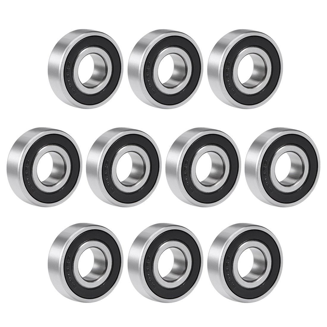 Harfington Deep Groove Ball Bearing Metric Double Shielded Chrome Steel ABEC1 Z2