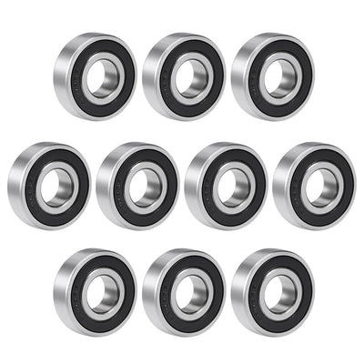 Harfington Deep Groove Ball Bearing Metric Double Shielded Chrome Steel ABEC1 Z2