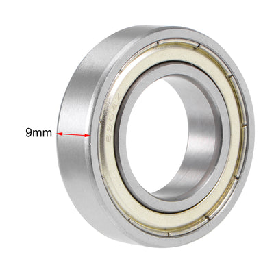 Harfington Deep Groove Ball Bearing Double Shielded Chrome Metric Bearings P0 Z1