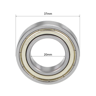 Harfington Deep Groove Ball Bearing Double Shielded Chrome Metric Bearings P0 Z1