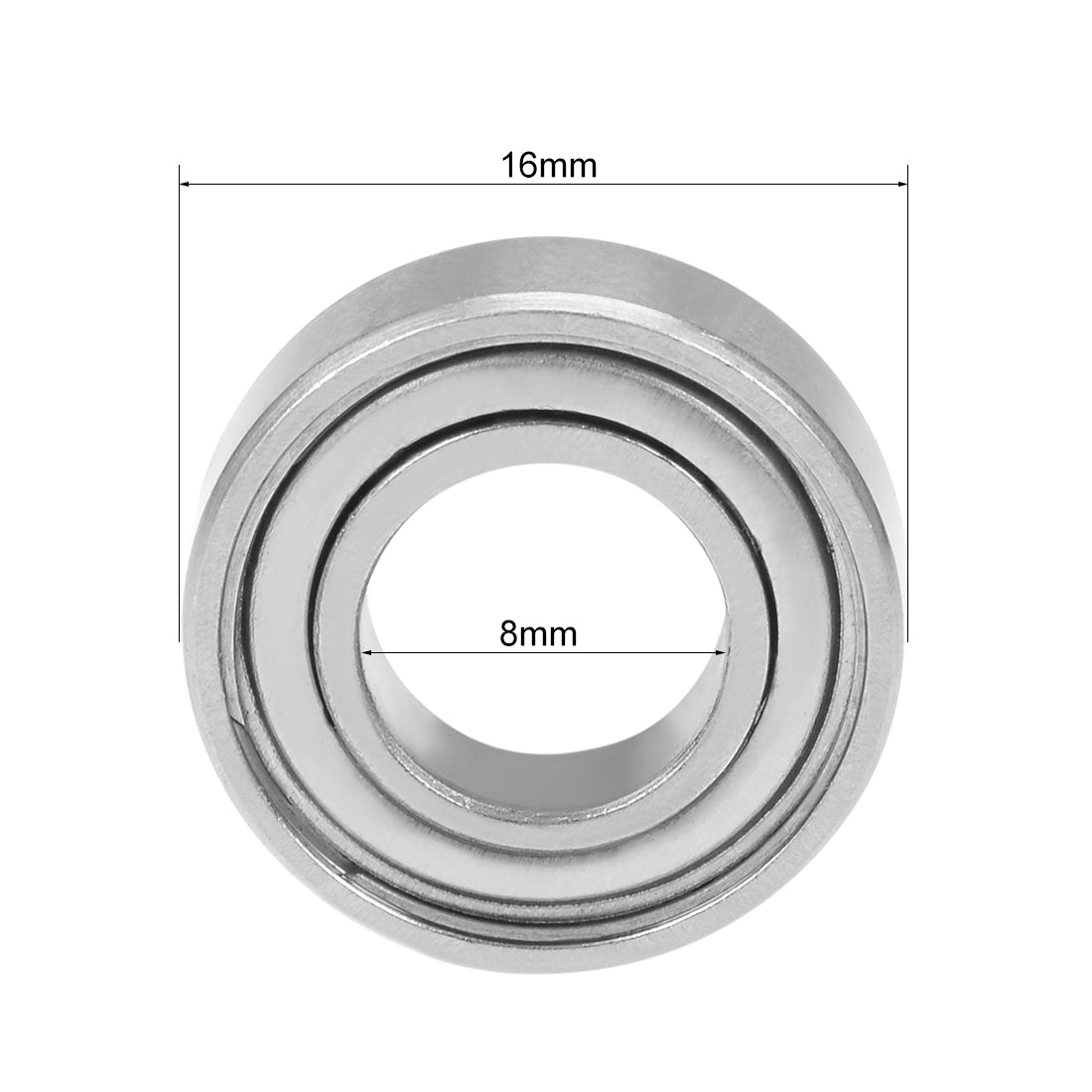 uxcell Uxcell Deep Groove Ball Bearings Metric Double Shielded Carbon Steel Z1