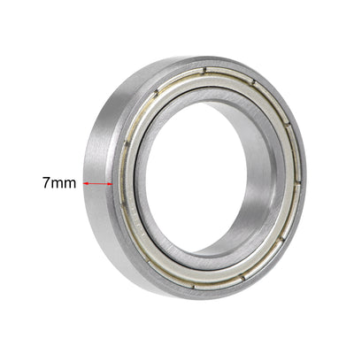 Harfington Uxcell Deep Groove Ball Bearings Thin Section Double Shielded Chrome Steel