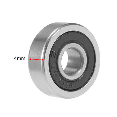 Harfington Uxcell Deep Groove Ball Bearings Metric Double Sealed Chrome Steel ABEC1