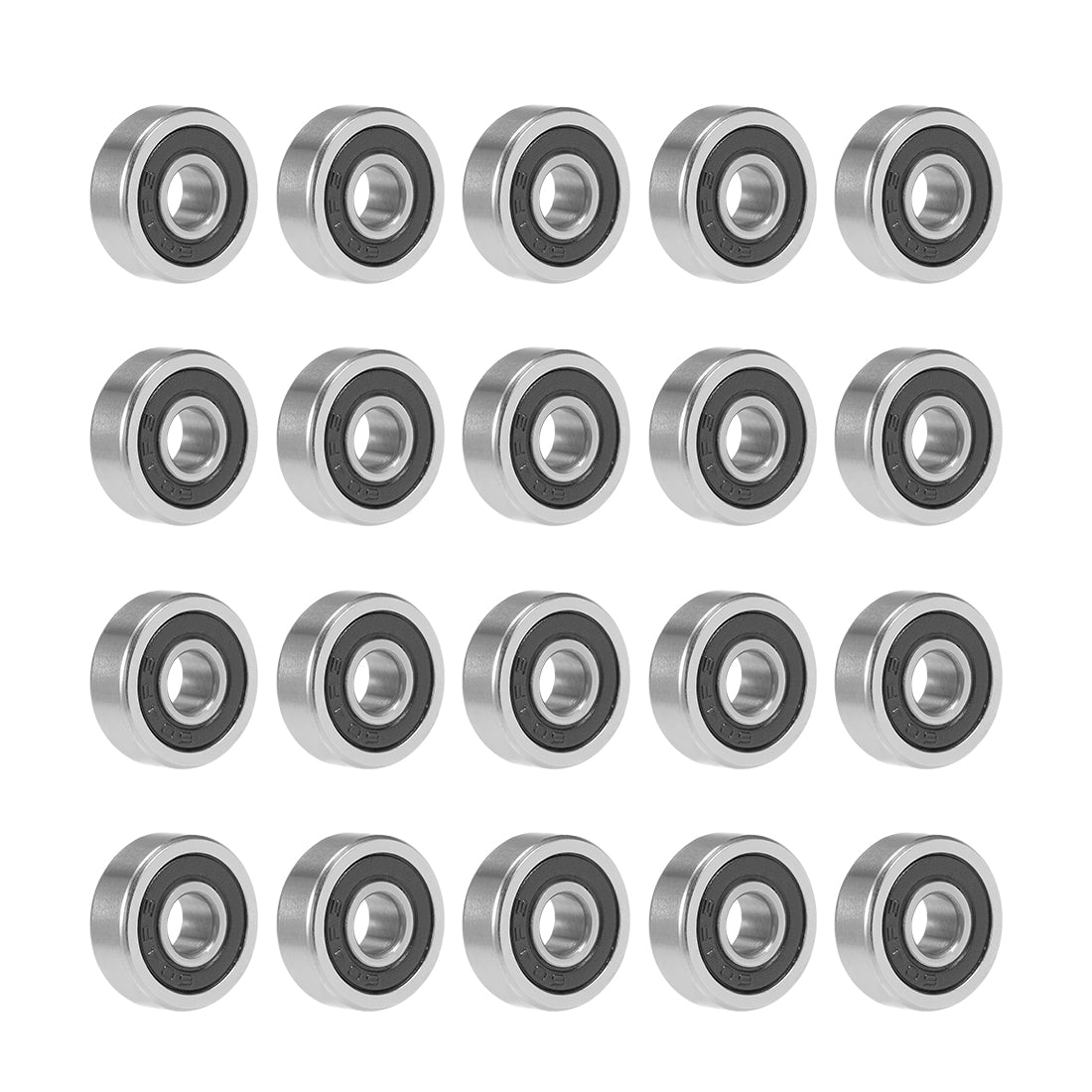uxcell Uxcell Deep Groove Ball Bearings Metric Double Sealed Chrome Steel ABEC1